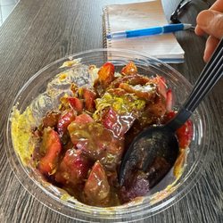 Crawfords Coffee & Cafe - Dubai acai bowl (pistachio sauce, nutella, strawberries