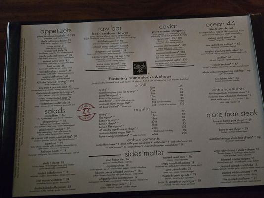 Menu photo 1 Steak 44 Phoenix, AZ