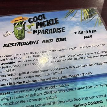 Cool Pickle In Paradise - Menu - Seafood Near Me - Placida, Florida