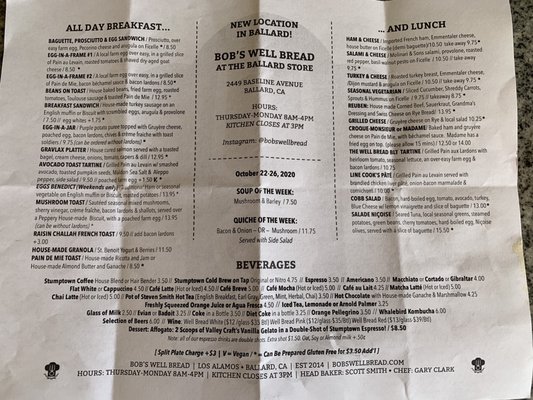 Menu photo 8 Bob's Well Bread Bakery Ballard, CA
