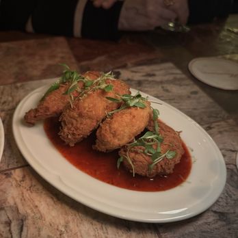 Hermon's - fried coconut tiger prawns // ig: @nigirigirlsforever - New American Near Me - Los Angeles, California