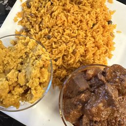 Beef Stew with Yellow Rice