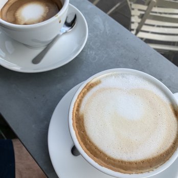 Commune - Left: double macchiato Right: cappuccino - Cafes Near Me - Virginia Beach, Virginia Commune - Left: double macchiato Right: cappuccino - Cafes Near Me - Virginia Beach, Virginia
