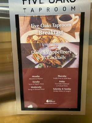 Menu photo 1 Five Oaks Taproom Savannah, GA Menu photo 1 Five Oaks Taproom Savannah, GA