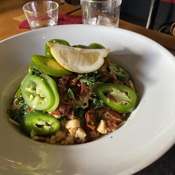 ION Restaurant, It's Only Natural, ION - This dish was called white clam pasta with jalapeños great flavor - Vegan Near Me - Middletown, Connecticut
