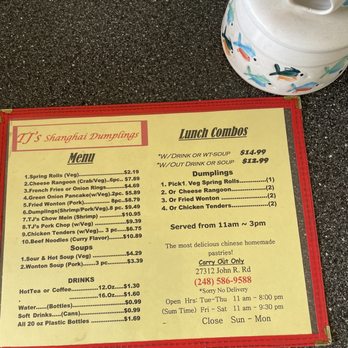 Tj's Shanghai Dumplings - Menu - Chinese Near Me - Madison Heights, Michigan Tj's Shanghai Dumplings - Menu - Chinese Near Me - Madison Heights, Michigan