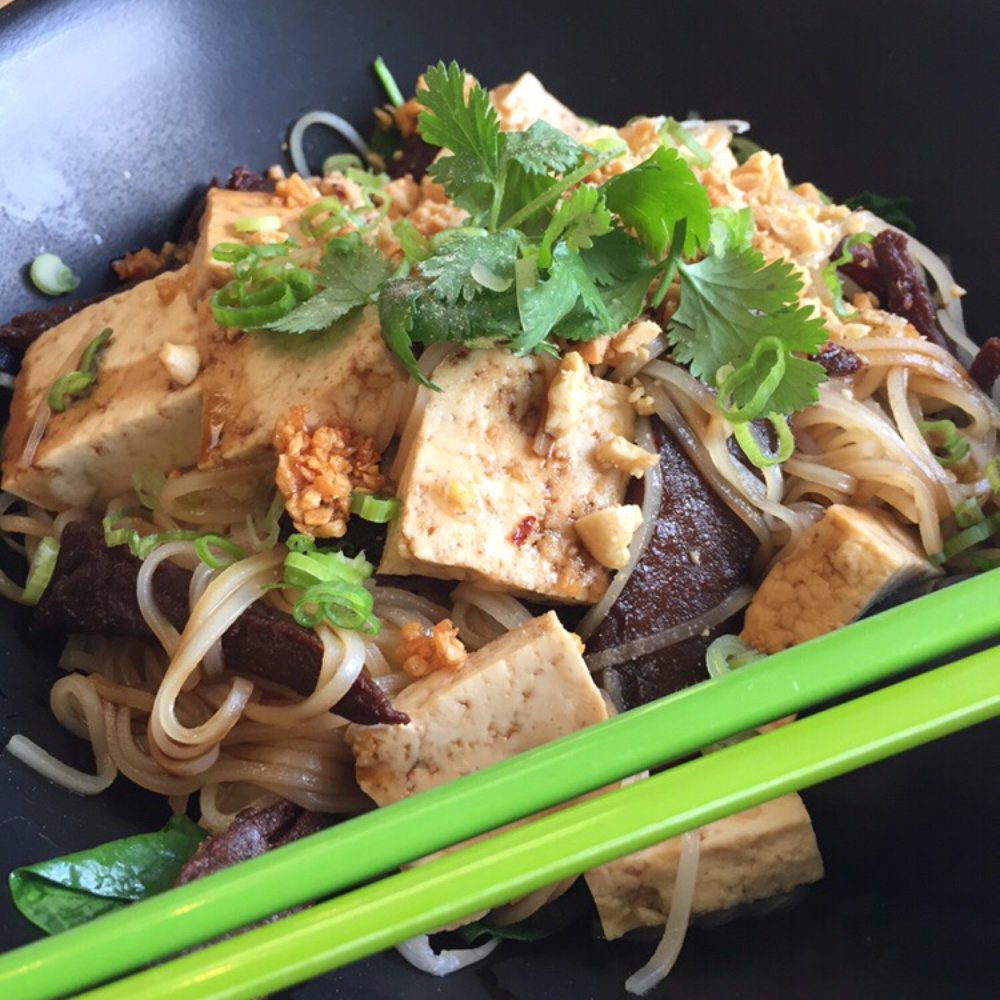 My Vegan - Hang Noodle with tofu and veggie beef - Thai Near Me - Pasadena, California My Vegan - Hang Noodle with tofu and veggie beef - Thai Near Me - Pasadena, California