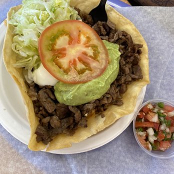 La Carreta Taqueria - Asada taco salad - Mexican Near Me - San Leandro, California