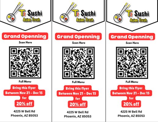 Menu photo 4 T2 Sushi & Asian Fresh Phoenix, AZ