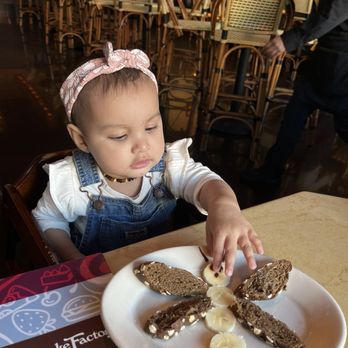 The Cheesecake Factory - My grand daughter enjoying her treat from Hostess Diana!! - American Near Me - Oxnard, California The Cheesecake Factory - My grand daughter enjoying her treat from Hostess Diana!! - American Near Me - Oxnard, California