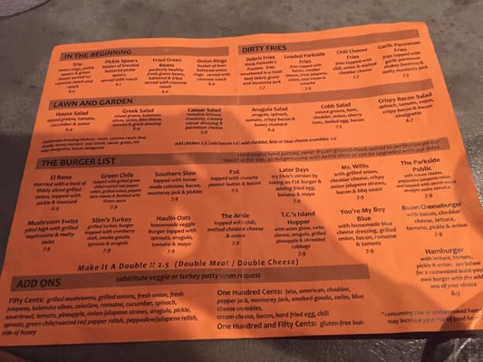 Menu photo 4 Parkside Public Rogers, AR