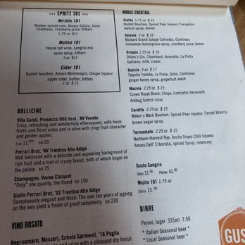 Gusto 101 - Cocktail menu - Italian Near Me - Toronto, Ontario Gusto 101 - Cocktail menu - Italian Near Me - Toronto, Ontario
