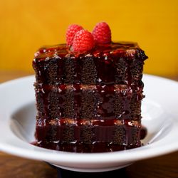 Nacho Daddy - Don't forget our Chocolate Cake for dessert. The ultimate house-made Ghirardelli vegan chocolate cake, served with fresh raspberries & glaze
