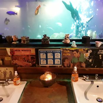 Bohemian Pizza and Tacos - Fish tank above sinks in "boys" room - Pizza Near Me - Litchfield, Connecticut Bohemian Pizza and Tacos - Fish tank above sinks in "boys" room - Pizza Near Me - Litchfield, Connecticut