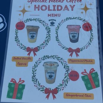 Special Needz Coffee - Holiday menu - Coffee & Tea Near Me - Ontario, California Special Needz Coffee - Holiday menu - Coffee & Tea Near Me - Ontario, California