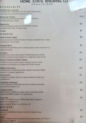 Menu photo 6 Home State Brewing Co. Winter Garden, FL Menu photo 6 Home State Brewing Co. Winter Garden, FL