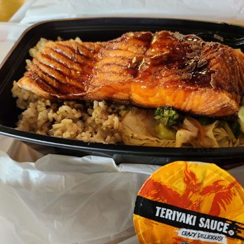 Teriyaki Madness - Salmon bowl with brown rice - Japanese Near Me - Midlothian, Virginia Teriyaki Madness - Salmon bowl with brown rice - Japanese Near Me - Midlothian, Virginia