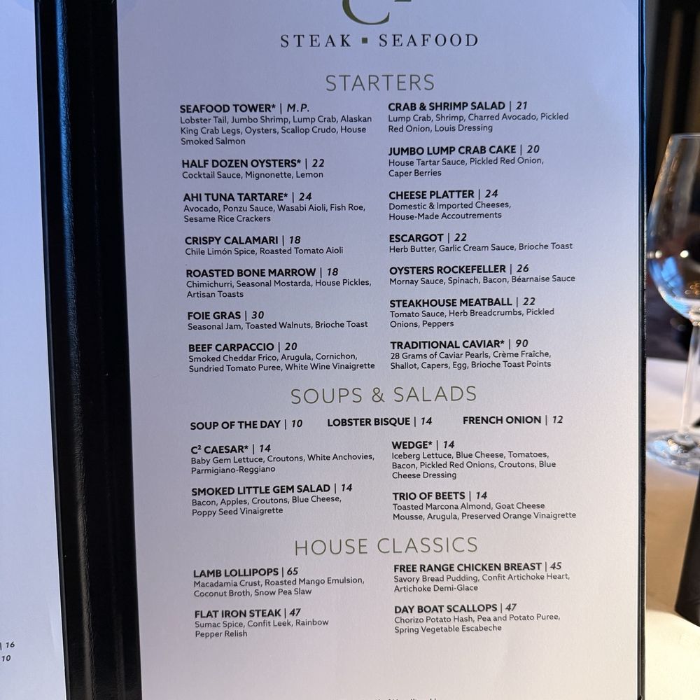 C2 Steak & Seafood - Menu - May 2026 - Steakhouses Near Me - Brooks, California