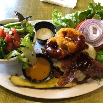 The Local - Royal Hawaiian Burger, with fresh baby greens salad, rather than fries. Service was prompt & friendly and the meal was delicious. - American Near Me - Honolulu, Hawaii The Local - Royal Hawaiian Burger, with fresh baby greens salad, rather than fries. Service was prompt & friendly and the meal was delicious. - American Near Me - Honolulu, Hawaii
