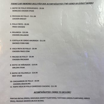 Pio Pio Cuba - Menu - Cuban Near Me - Hialeah, Florida