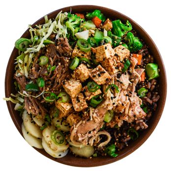 Umami Express - Protein Lover Rice and Cabbage Bowl packed with protein and vegetables - Asian Fusion Near Me - San Mateo, California Umami Express - Protein Lover Rice and Cabbage Bowl packed with protein and vegetables - Asian Fusion Near Me - San Mateo, California