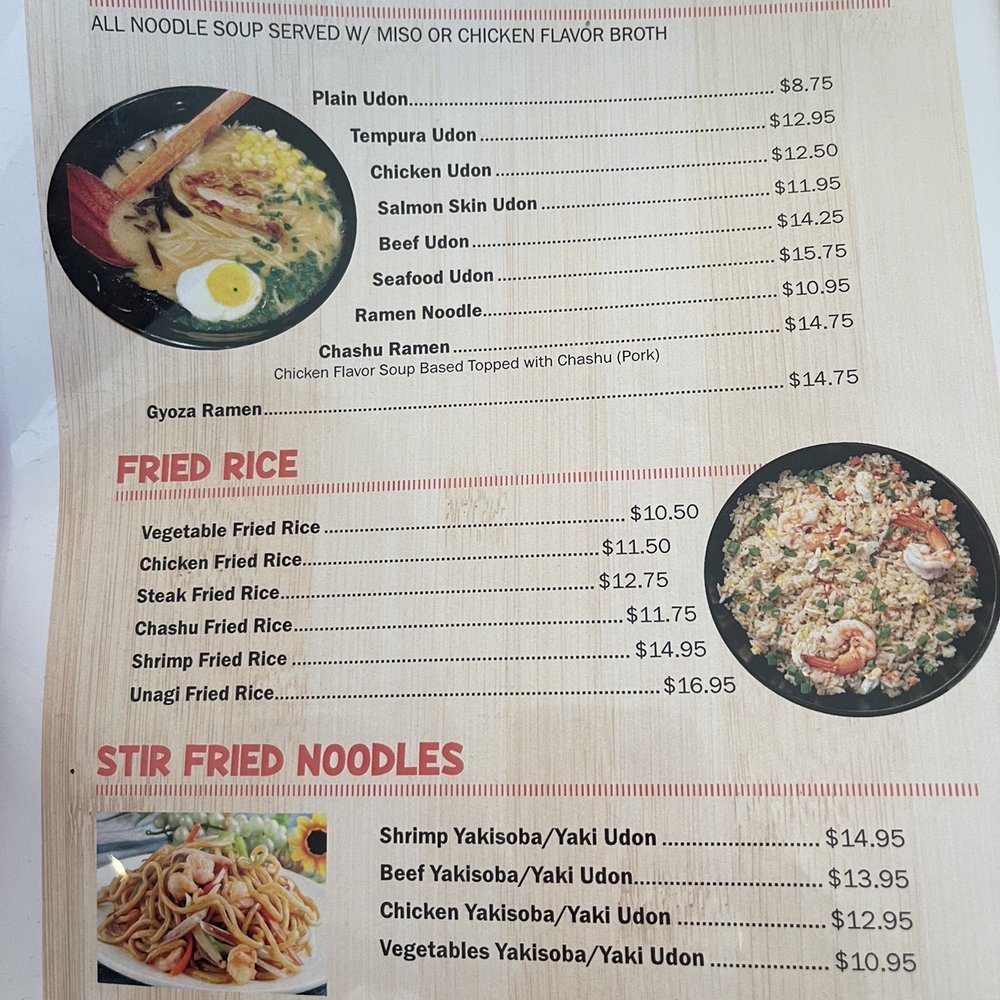 Sakura Sushi - Menu 5/31/22 - Sushi Bars Near Me - Roseburg, Oregon