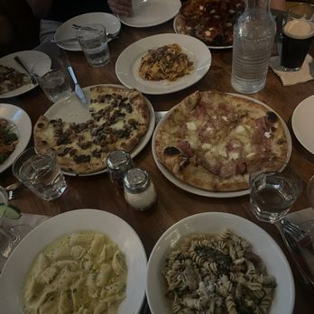 The Annex Kitchen - Fusilli Pasta Corn Pasta Mushroom Pizza Smoked Prosciutto Pizza - Pizza Near Me - Fresno, California