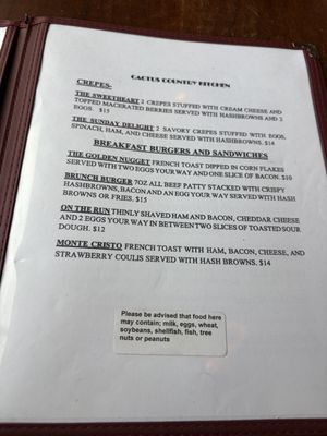Menu photo 3 Cactus Country Kitchen Somerset, TX Menu photo 3 Cactus Country Kitchen Somerset, TX