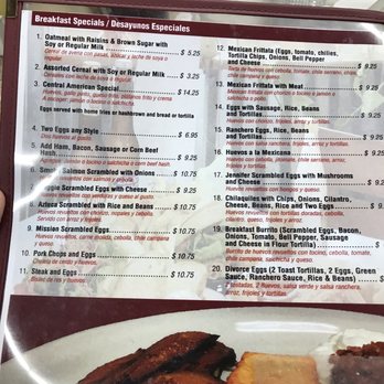Mission's Kitchen - menu - Diners Near Me - San Francisco, California