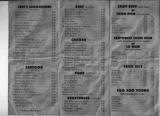Menu photo 5 King Wha Chinese Restaurant Elkhart, IN Menu photo 5 King Wha Chinese Restaurant Elkhart, IN