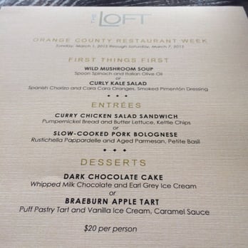 The Loft - OC restaurant week - New American Near Me - Laguna Beach, California The Loft - OC restaurant week - New American Near Me - Laguna Beach, California