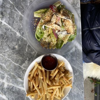 2 Spring - Caesar salad with anchovies and a side order of fries - New American Near Me - Oyster Bay, New York