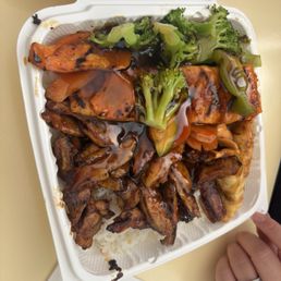 Teriyaki Combo Box chicken and salmon