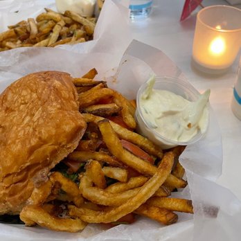 Frita Batidos - Fish Frita, mayo in the side - Cuban Near Me - Ann Arbor, Michigan