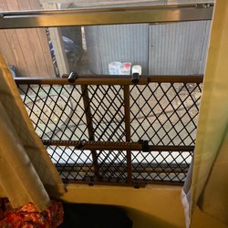 R and J Glass and  SunScreens - Kept the baby gate up just in case. Can never be too safe when kids rough house!