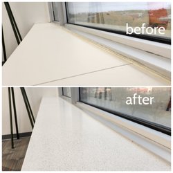 Granite Transformations of Farmington Hills - Unsightly window sills in offices were resurfaced with our stones resulting in beautiful surfaces without any tearout.