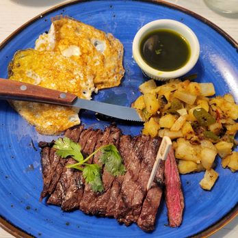 Milagros - Steak and eggs entree - New Mexican Cuisine Near Me - Parsippany-Troy Hills, New Jersey Milagros - Steak and eggs entree - New Mexican Cuisine Near Me - Parsippany-Troy Hills, New Jersey