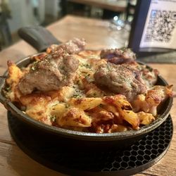 Studio 1212 Cafe & Wine Bar - Skillet baked pasta and sausage. Good