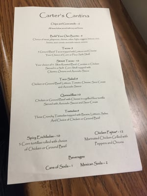 Menu photo 8 Carter's Cantina New Haven, MI