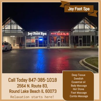 Joy Foot Spa - Our traditional full body massage in Round Lake Beach, IL
includes a combination of different massage therapies like
Swedish... - Massage Near Me - Round Lake Beach, Illinois Joy Foot Spa - Our traditional full body massage in Round Lake Beach, IL
includes a combination of different massage therapies like
Swedish... - Massage Near Me - Round Lake Beach, Illinois
