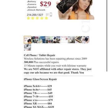 G&S Wireless Solutions - False price and no statement that it is a used part. - Mobile Phone Repair Near Me - Dallas, Texas G&S Wireless Solutions - False price and no statement that it is a used part. - Mobile Phone Repair Near Me - Dallas, Texas