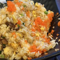 One01 Bistro - Bistro Premium Fried Rice - $22. Tobiko and scallops in fried rice should be the norm, yum!