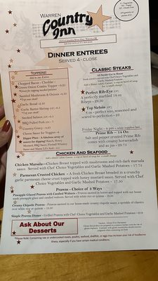 Menu photo 4 Warren Country Inn Warren, OR