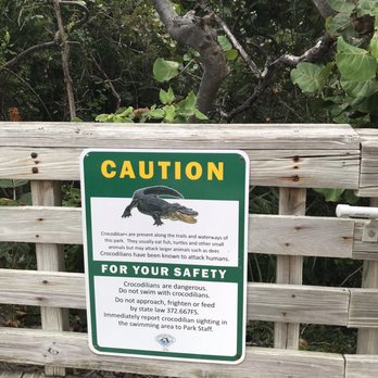 John D. MacArthur Beach State Park - Crocodile warning - Parks Near Me - Palm Beach, Florida