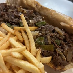 a sandwich and french fries