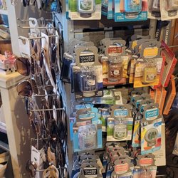 Cracker Barrel Old Country Store - How's that for interesting it says last 30 days and it's located on the spin rack with sunglasses Interesting little Yankee candles