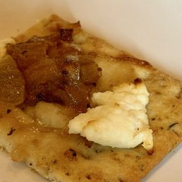 flat bread and goat cheese