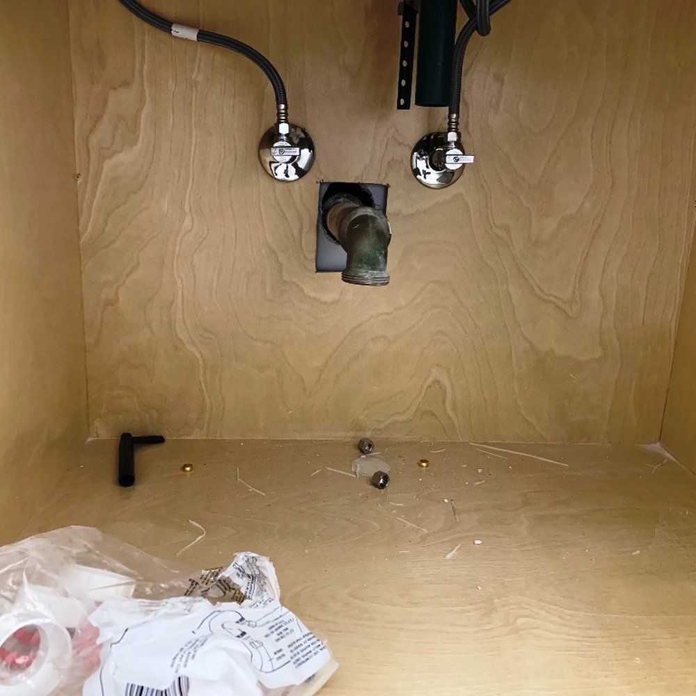 Triangle Remodeling Service - Left job without finishing hooking up plumbing. Left cabinet door in shower. - General Contractors Near Me - Chapel Hill, North Carolina Triangle Remodeling Service - Left job without finishing hooking up plumbing. Left cabinet door in shower. - General Contractors Near Me - Chapel Hill, North Carolina
