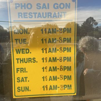 Pho Saigon - Hours as of 03/2024 - Vietnamese Near Me - Memphis, Tennessee
