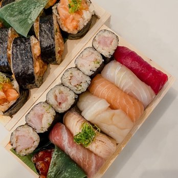 Mujiri - Spicy salmon maki, nigiri combo ig: @kodakitchen - Japanese Near Me - Oakland, California